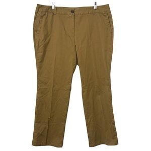 Lands End Chino khaki business casual women’s pants straight leg fit 2 18 petite